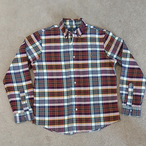 Ralph Lauren Multicolor Plaid Button-Down Oxford Shirt - Picture 3 of 5